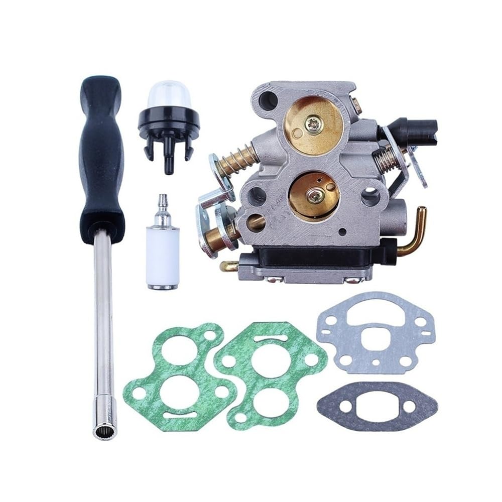 Kit de juntas for destornillador de carburador compatible con motosierra CS340 y CS380, cebador de carburador, piezas de reparación de gasolina for Motosierra.