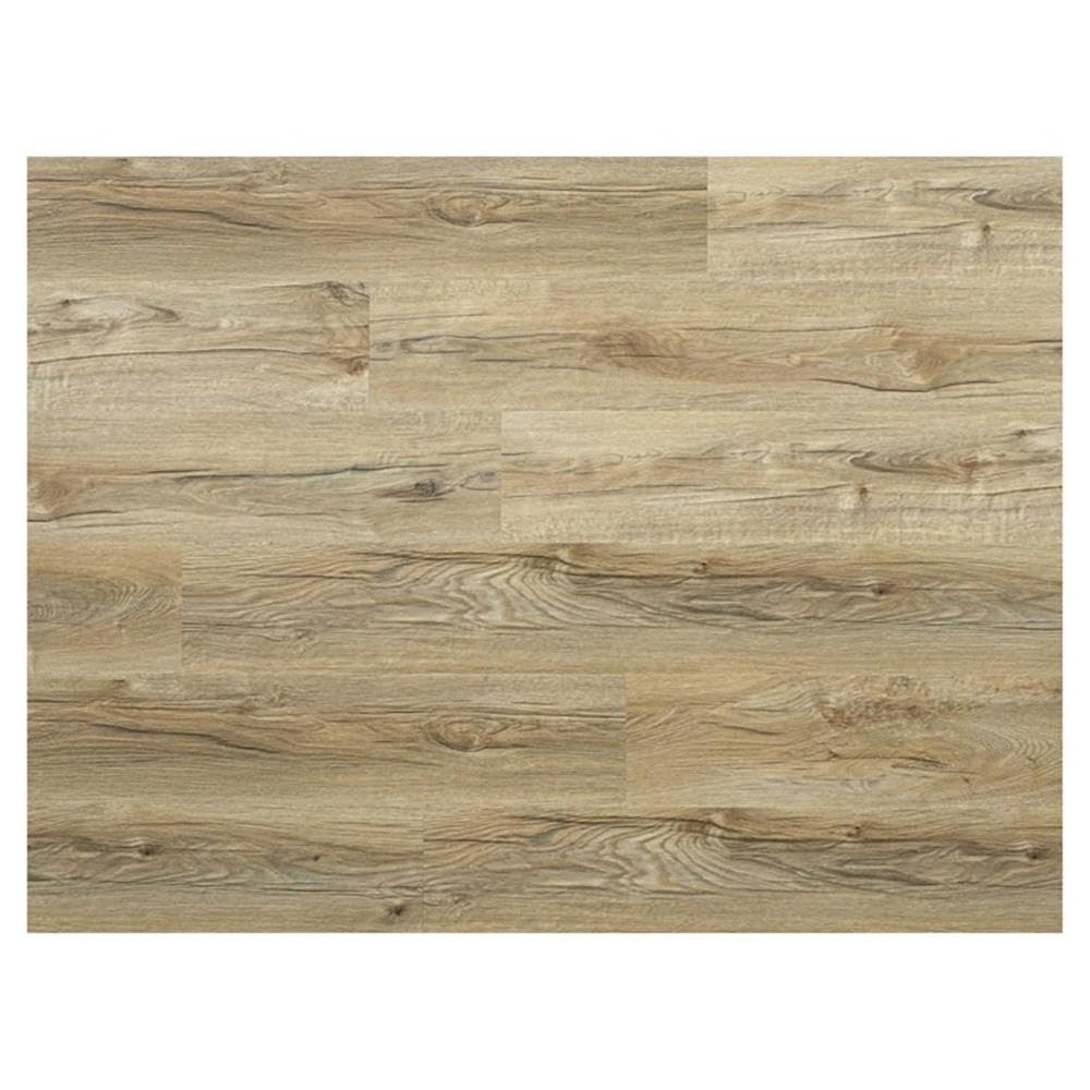 East West Furniture Piastrelle per pavimenti in vinile CA-47EC08 Capitola SPC - 4 mm x 7 "x 48" con strato di usura 20mil e I4F Click Locking EVA Backing Flooring Planks, 30 sqft/Case, Argent Ash