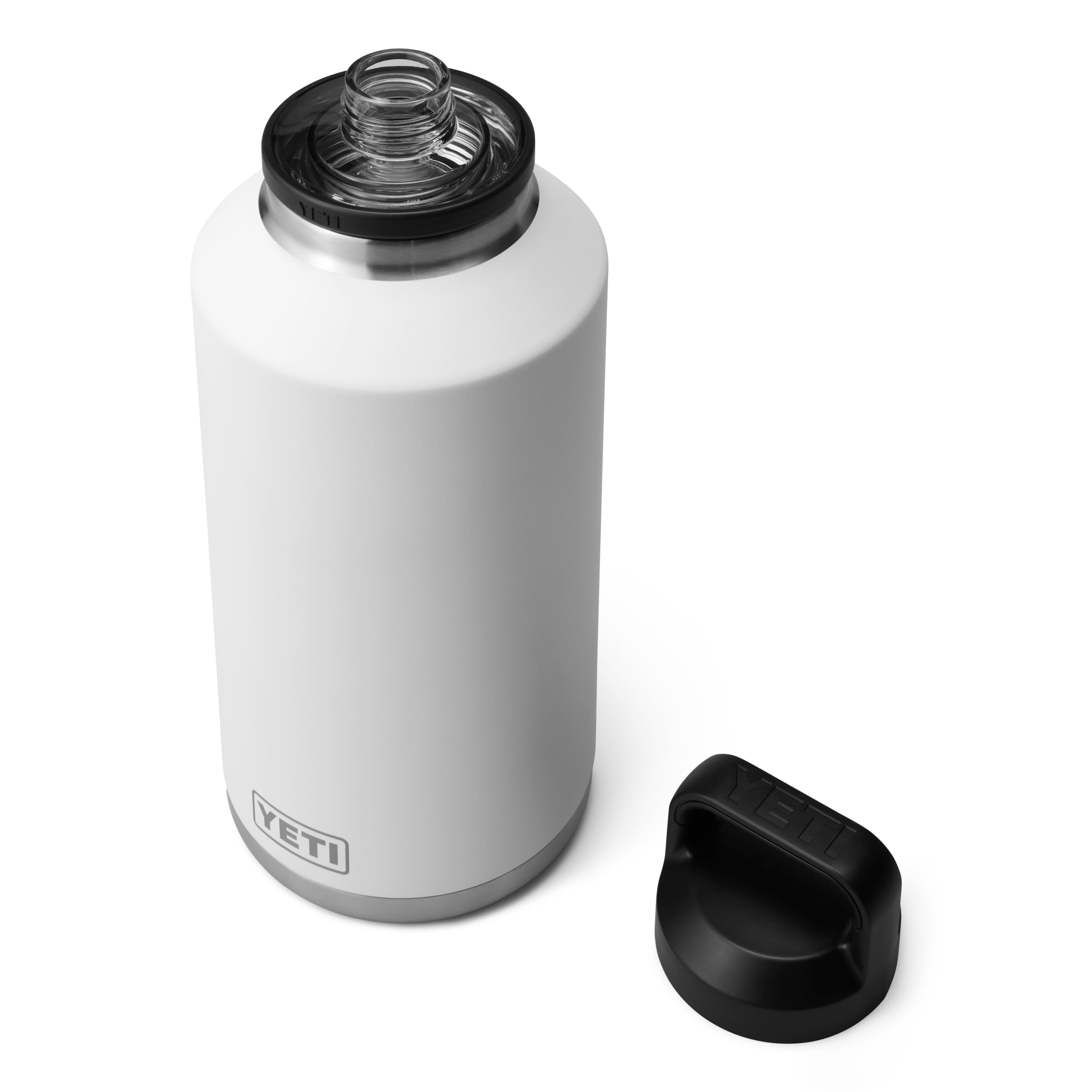 YETI Rambler Bottle Chug, Vaccum Insulated Stainless Steel Bottle with Leakproof Chug Cap, White, 64 oz (1.9 L)