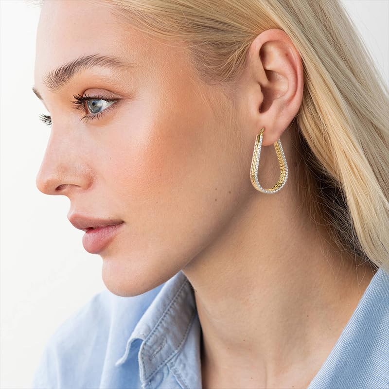 Fashionable Gold Hoop Earrings for Women - Hypoallergenic Hoop earrings Trendy Gold Earrings for women Perfect Gold Hoops Earrings Birthday Gift Idea2