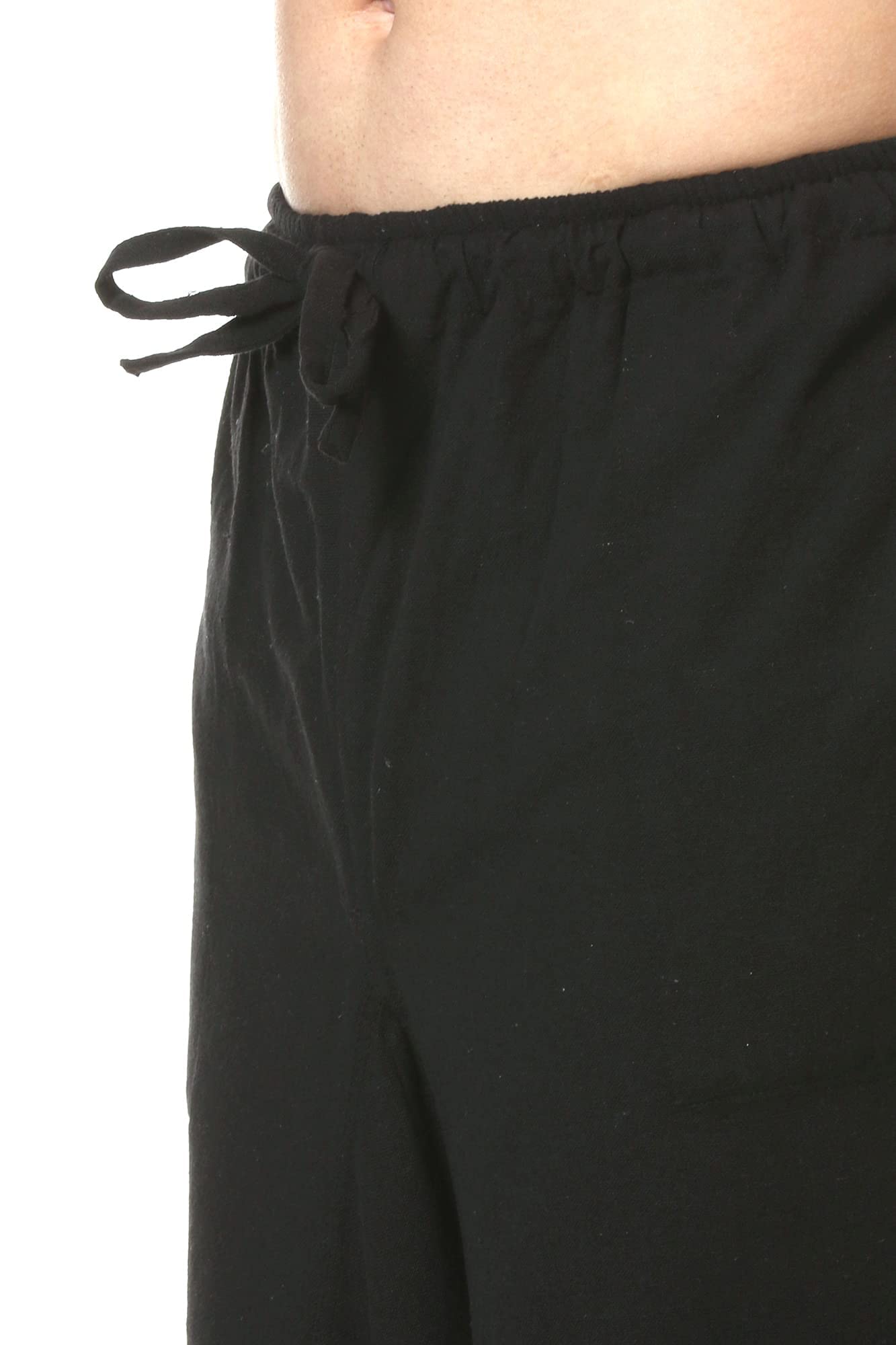 Aatman Men's Loose Fit Low Rise Harem Pants Black 40 3