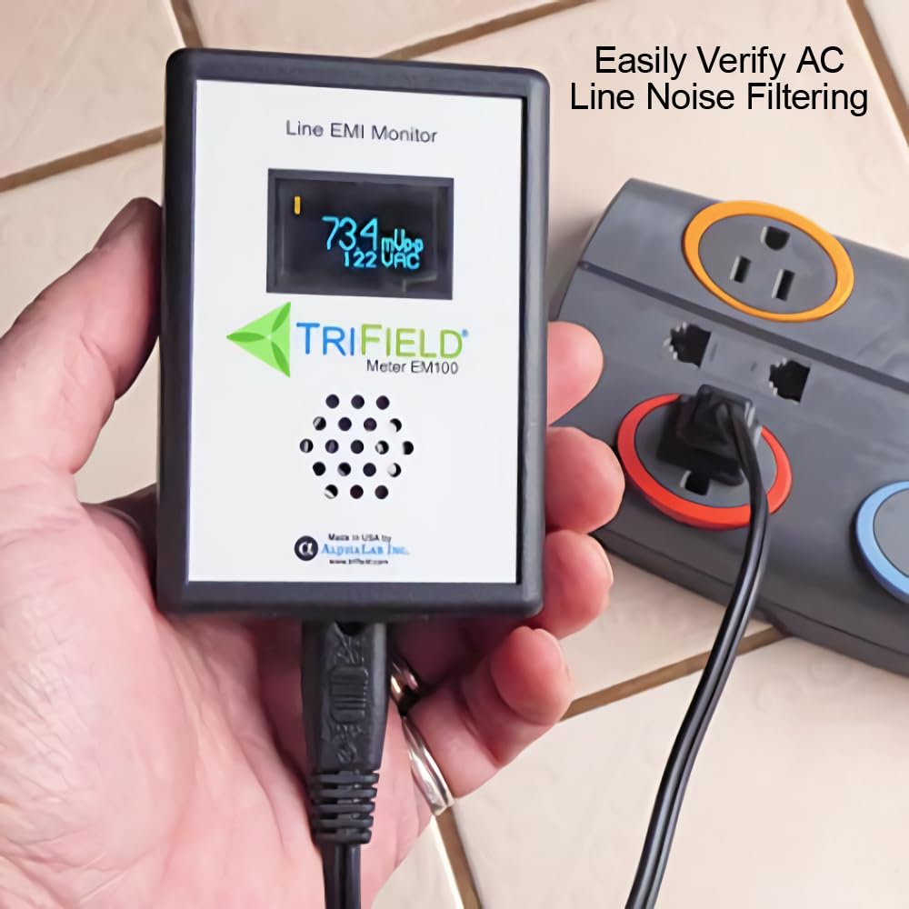 Dirty Electricity Meter by Trifield - Model EM100 - EMI Power Line Noise Analyzer | Know Your Electricity @ Home Office Shop - Made in USA by Alphalab Inc. product thumbnail 4