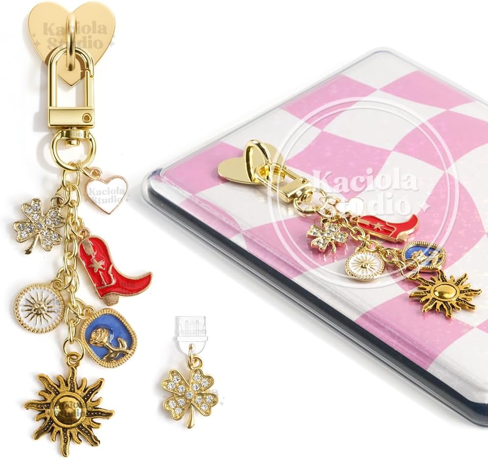 Kaciola Charm Chains for E-Reader with a Type C Charm, Cute E-reader Phone Charms Bracelets Accessories Gift for Reader Booklovers, Charms Compatible for E-Reader (E)