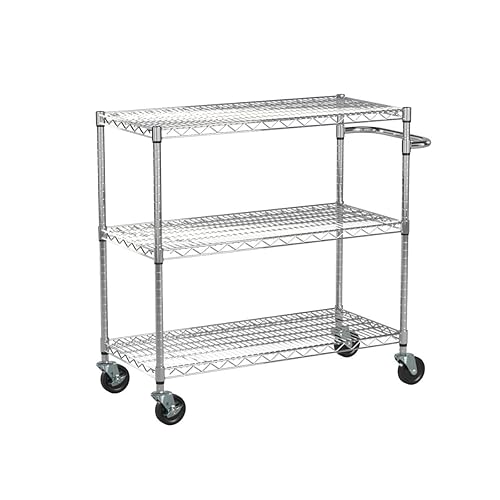 Miniatura 6 de TRINITY Carro cromado NSF de 3 niveles EcoStorage