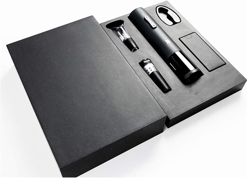 Automatic Wine Bottle Opener Kit Electric Corkscrew with Foil Cutter Wine Decanter Pourer Aerator