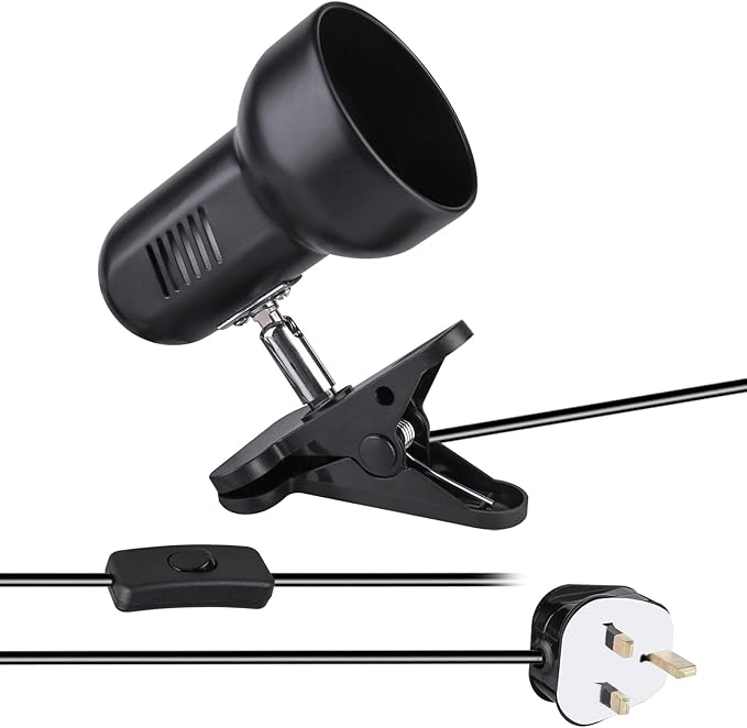 Clip on Reading Light 360 ° Rotating Clip Book Light Portable Reading lamp, Clip on Light E27