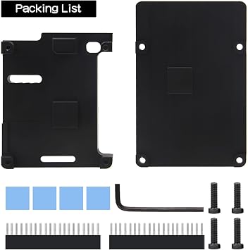 Aluminum Alloy Armor Passive Cooling Case for Raspberry Pi 3B+/3B (Black)
