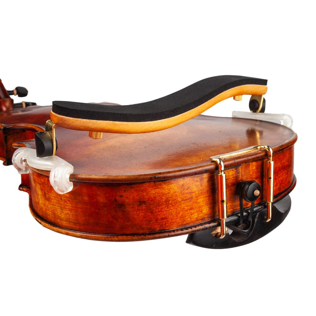 VIDOO Repos D'Épaule De Violon Aile Feud Maple Shoulder Rest Réglable 4/4 3/4 Violin Shoulder Rest W/Soft Pad