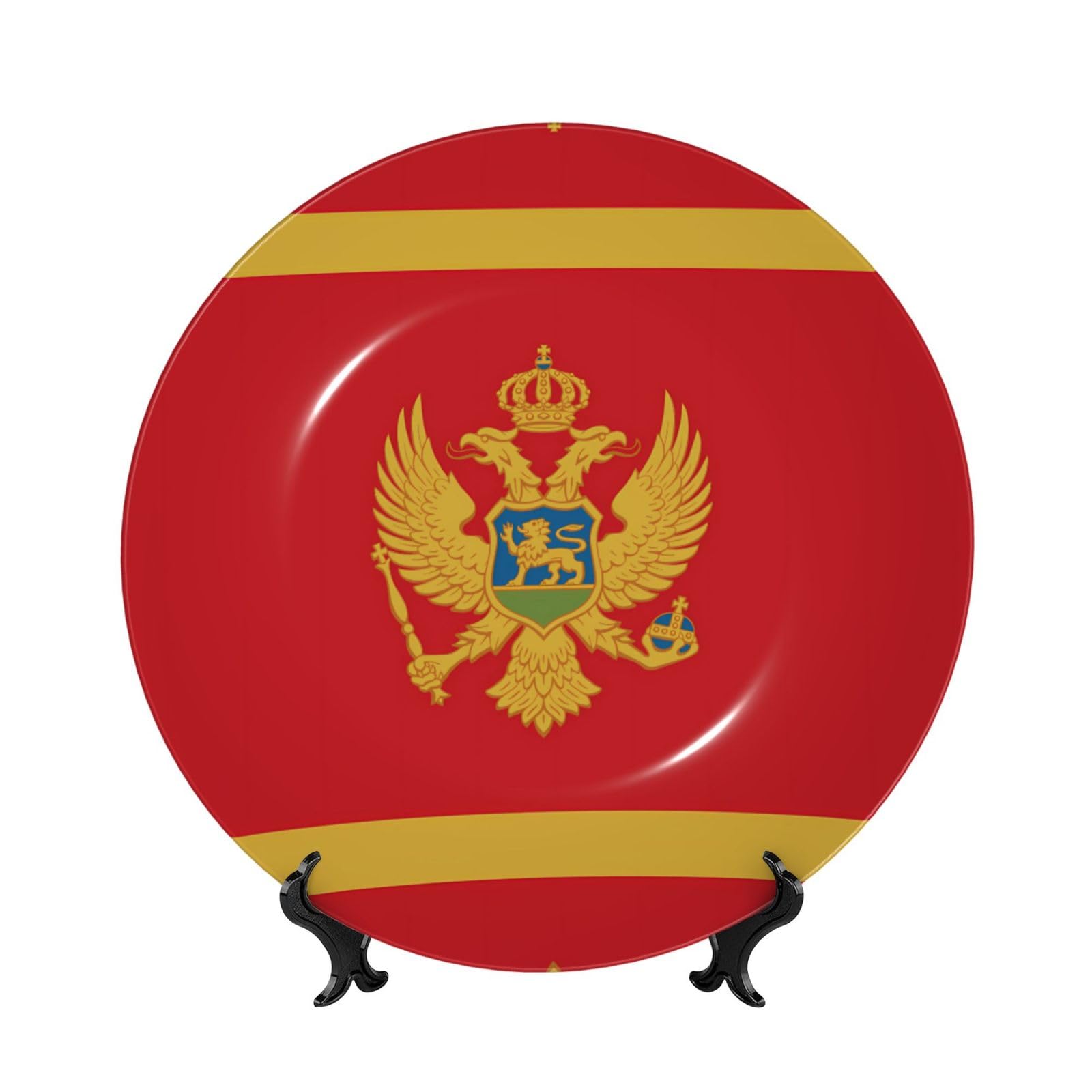 Plato decorativo de cerámica de 10 pulgadas con diseño premium de Montenegro