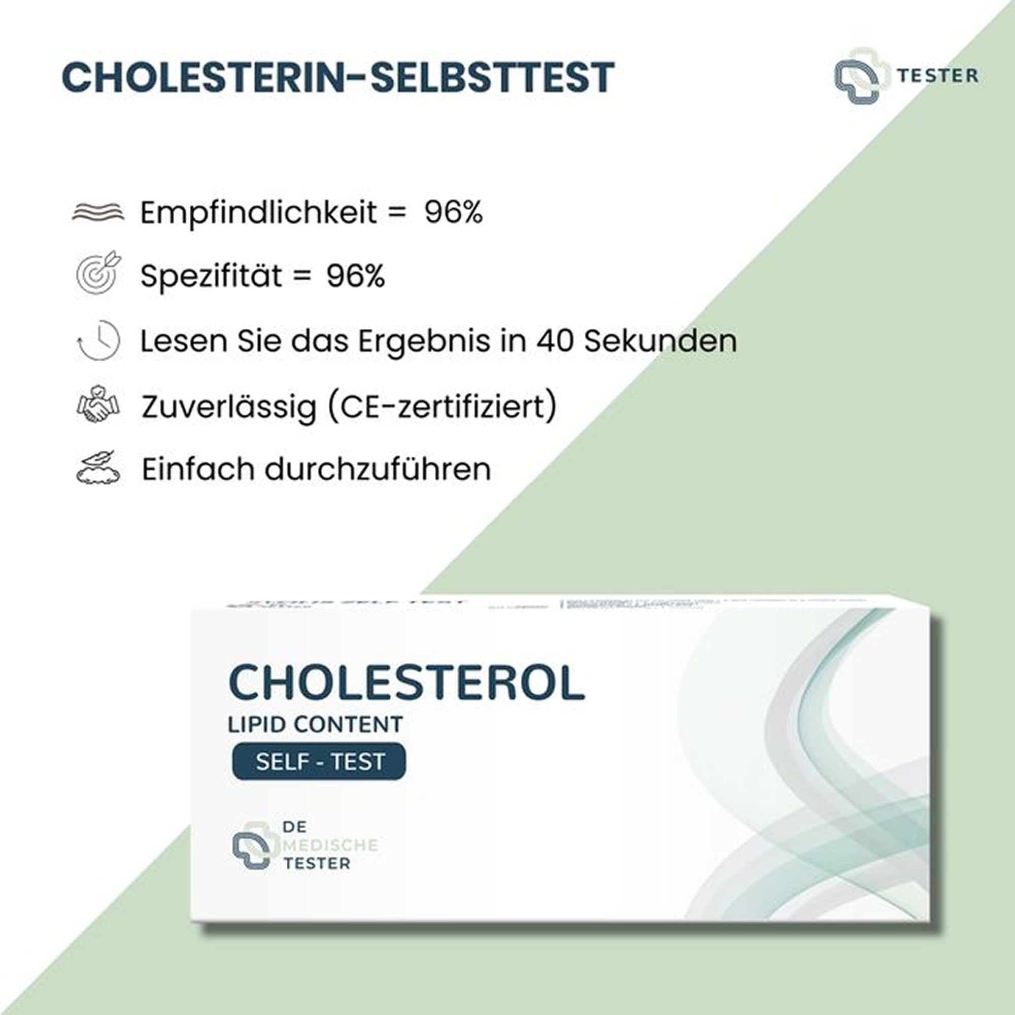 Test de cholestérol rapide à domicile - Autotest The Tester
