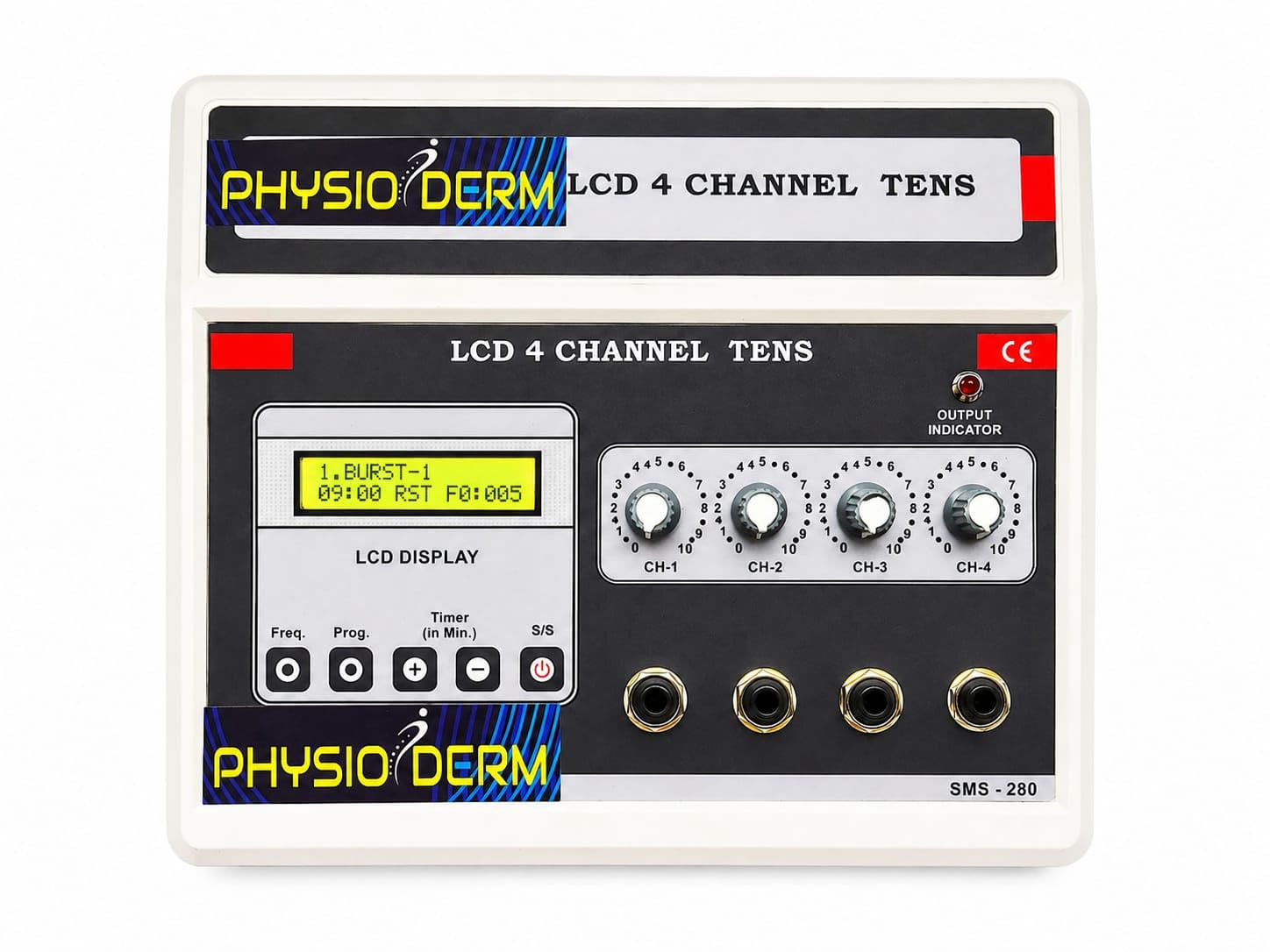 LCD 4 Channel TENS Unit SMS-280, Physiotherapy Equipment with Electrodes, Lead Wires, and Gel Bottle-picture-14