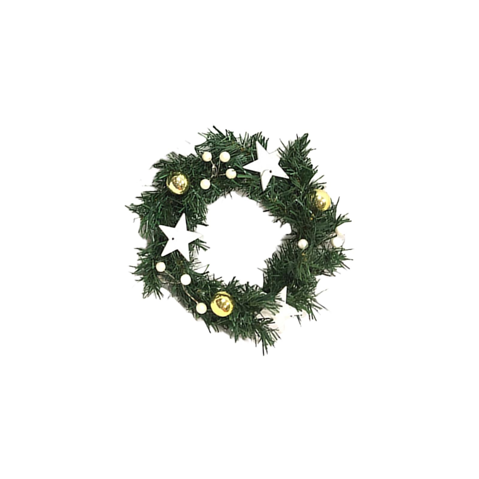 KAQNTUD Christmas Wreath Wall Hanging Ornament Front Door Home Office Party Festival Decoration Christmas Front Door with Pine Cones Green Garlands for Party