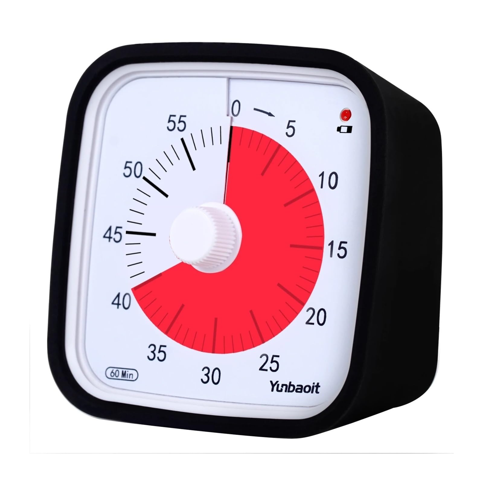60 Minute Visual Timer With Protective Case Silent Countdown For Kids Cooking Classroom Sports Reliable Efficient(Black)