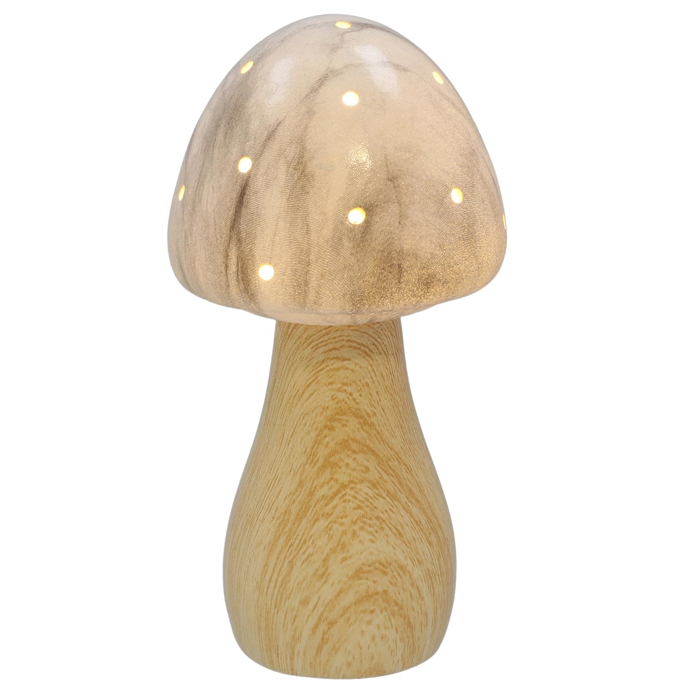 Shudehill Giftware Mushroom Glow Light Up Lamp Ornament - Grey, Sage or Pink Matt Finish (Toadstool Medium)