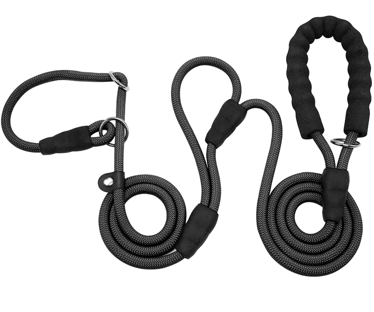 Mycicy Double Handle Slip Leash 7Ft, AntiChoke Dog Training Leash