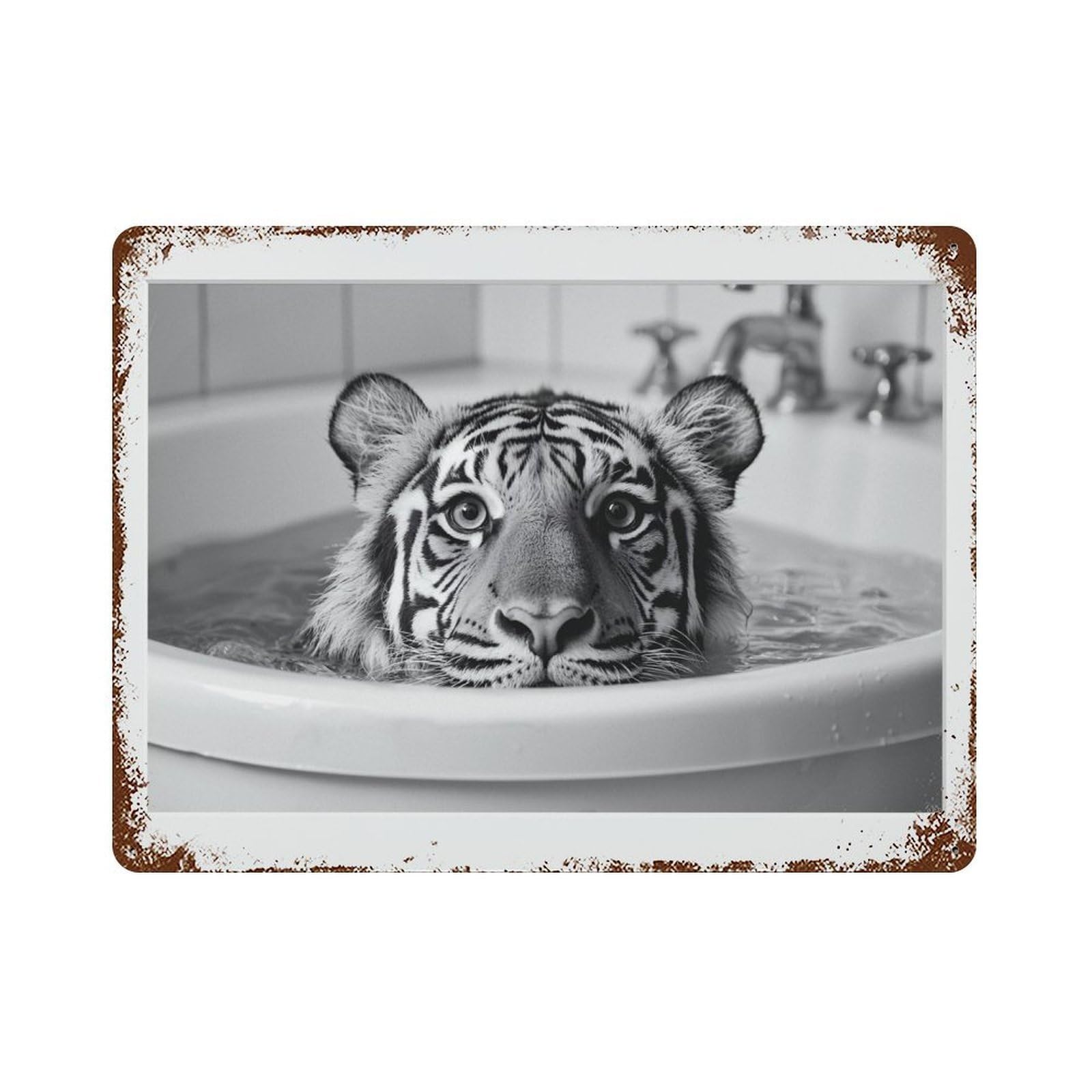 xiaoxiaoshen Tiger Photography S Wall Decor Art Metal Tin Poster Modern Home Decor Art Home Bar Shop Decorations Vintage Sign 30x40cm