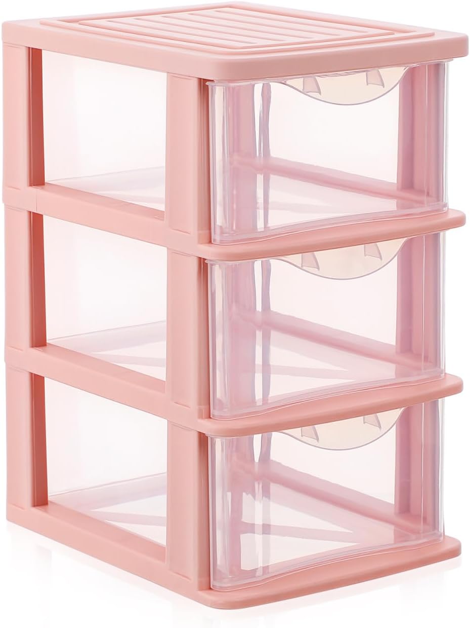 1pc Transparent Desktop Storage Box Drawer Type Cosmetic Organizer for Makeup Dustproof and Stylish for Skincare and Stationery Storage Durable Pp Plastic Three Layers