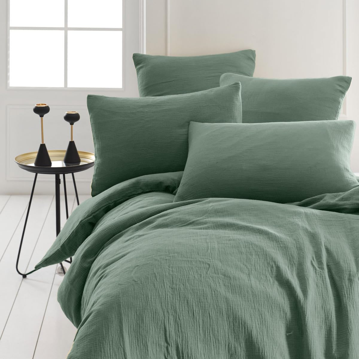Housse de couette gaze de coton thermorégulatrice 240x220 cm Sensei Maison contre la chaleur
