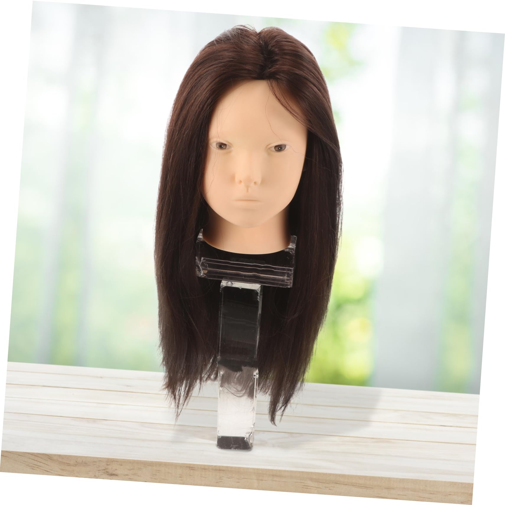 Beavorty 2 Sätze Frisurmodellkopf Perücken Puppenkopf Schaufensterpuppe Haarübungsleiter Haar Mannequin Kopf Kopfpuppe Mit Haaren Köpfe Für Die Kosmetik, Echthaar Gemischte Seide