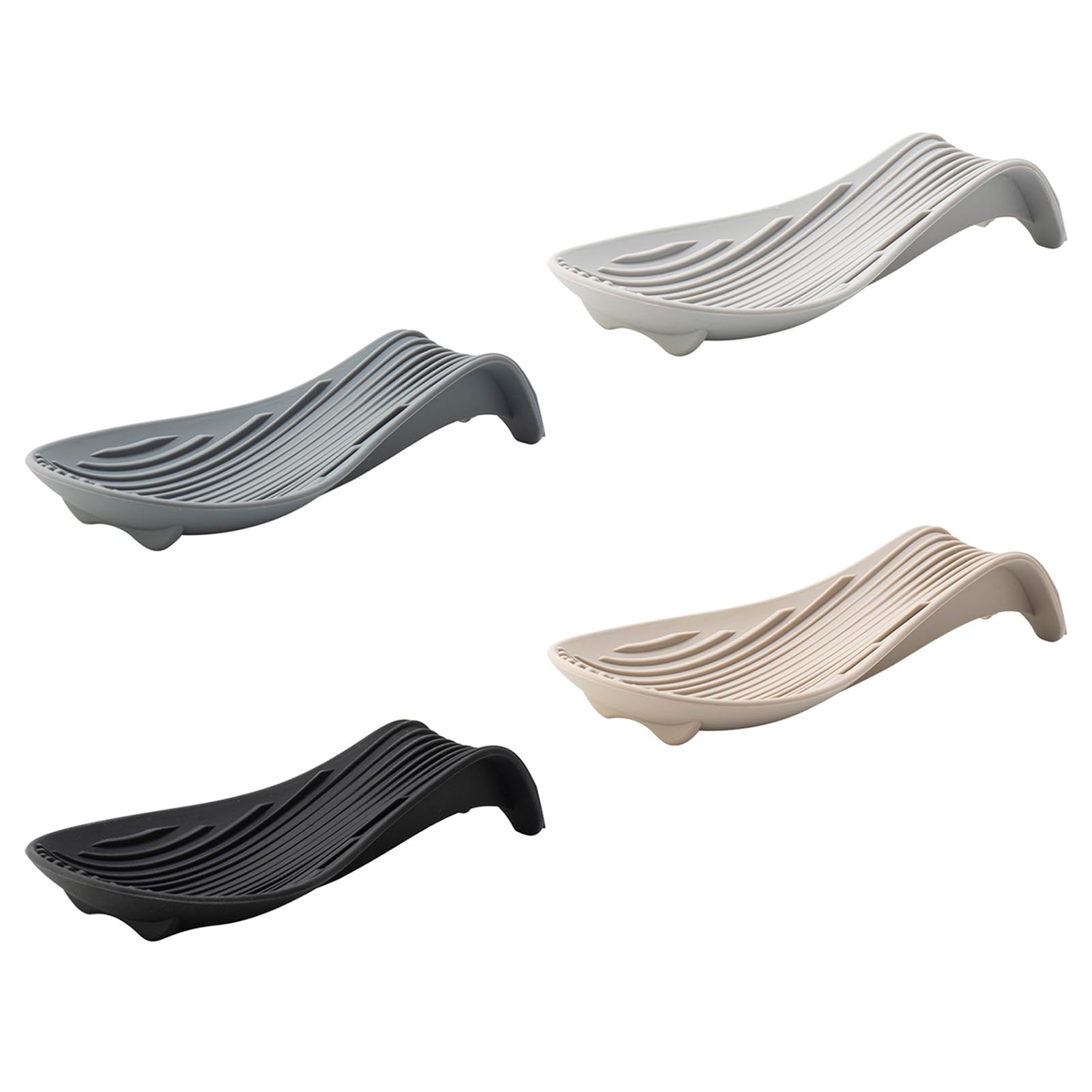 Soporte para cucharas de cocina, práctico soporte de silicona multifuncional para utensilios de cocina, cojines eficientes, soporte grande para cucharas