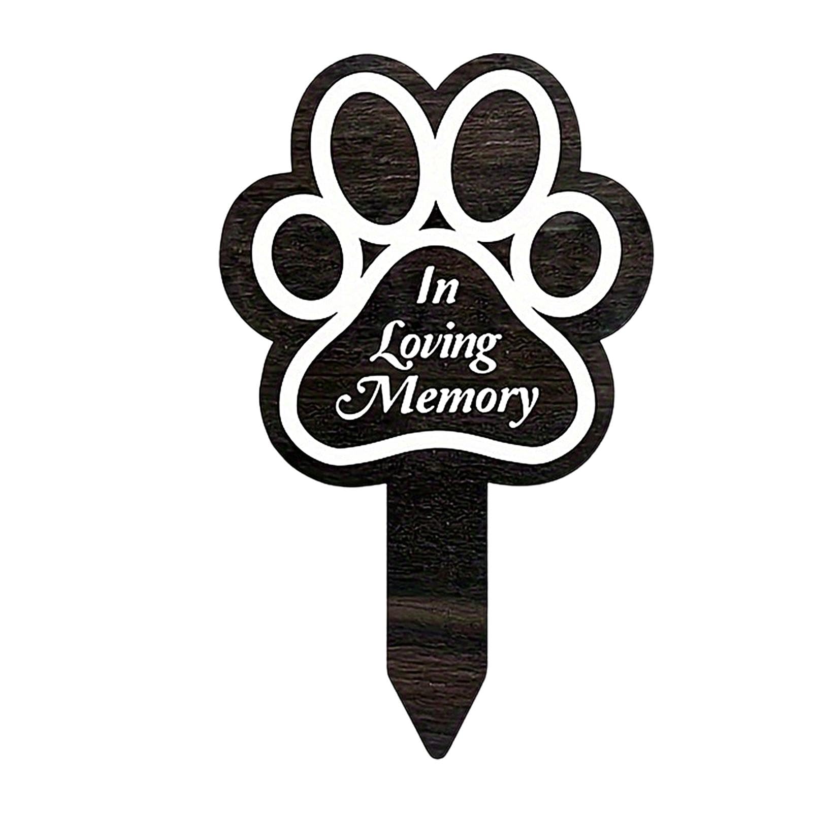 Pet Memorial Stake - Wooden Pet Memorial Graves Markers | Pet Grave Marker with Engraving | Dogs Cats Grave Marking Stakes | Outdoor Remembrance Garden Grave Decor for Pets