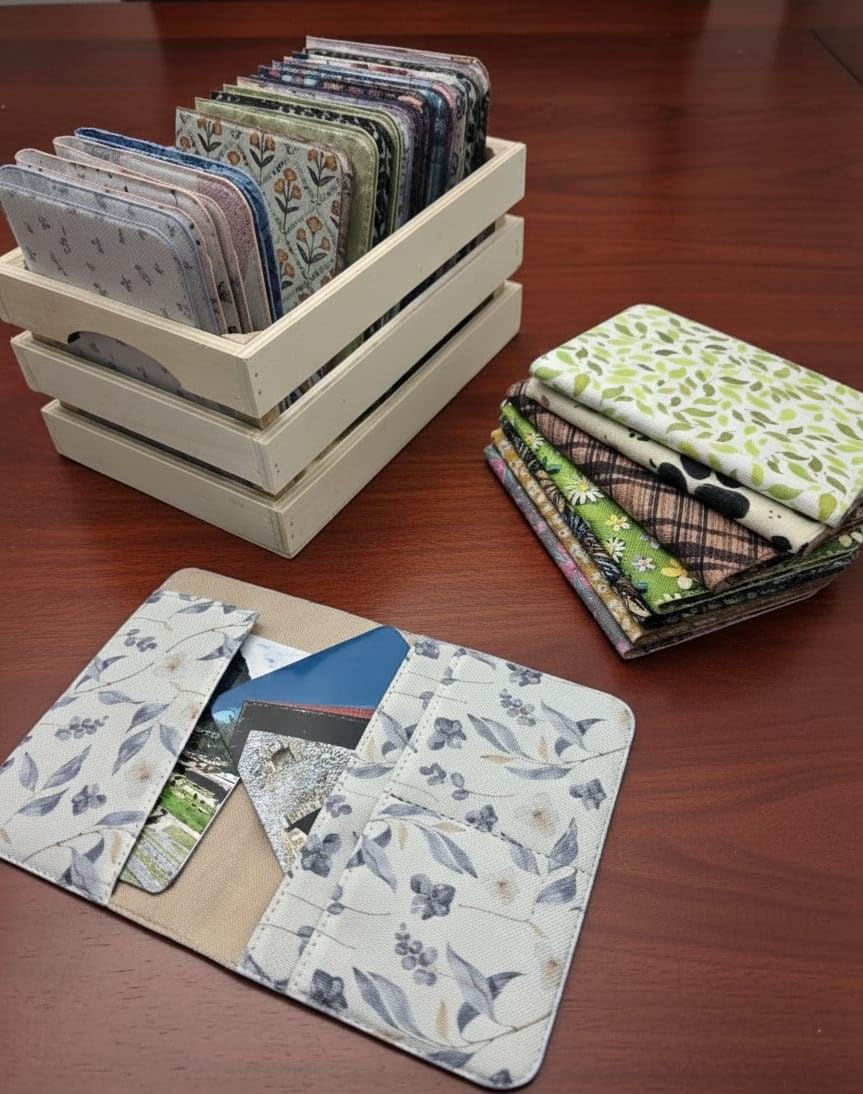 ANVAL Tarjetero - Porta Tratados, Tarjetas de Visita - Varios Estampados - Portatratados para predicar -Personalizable (Personalizable, Rosa)