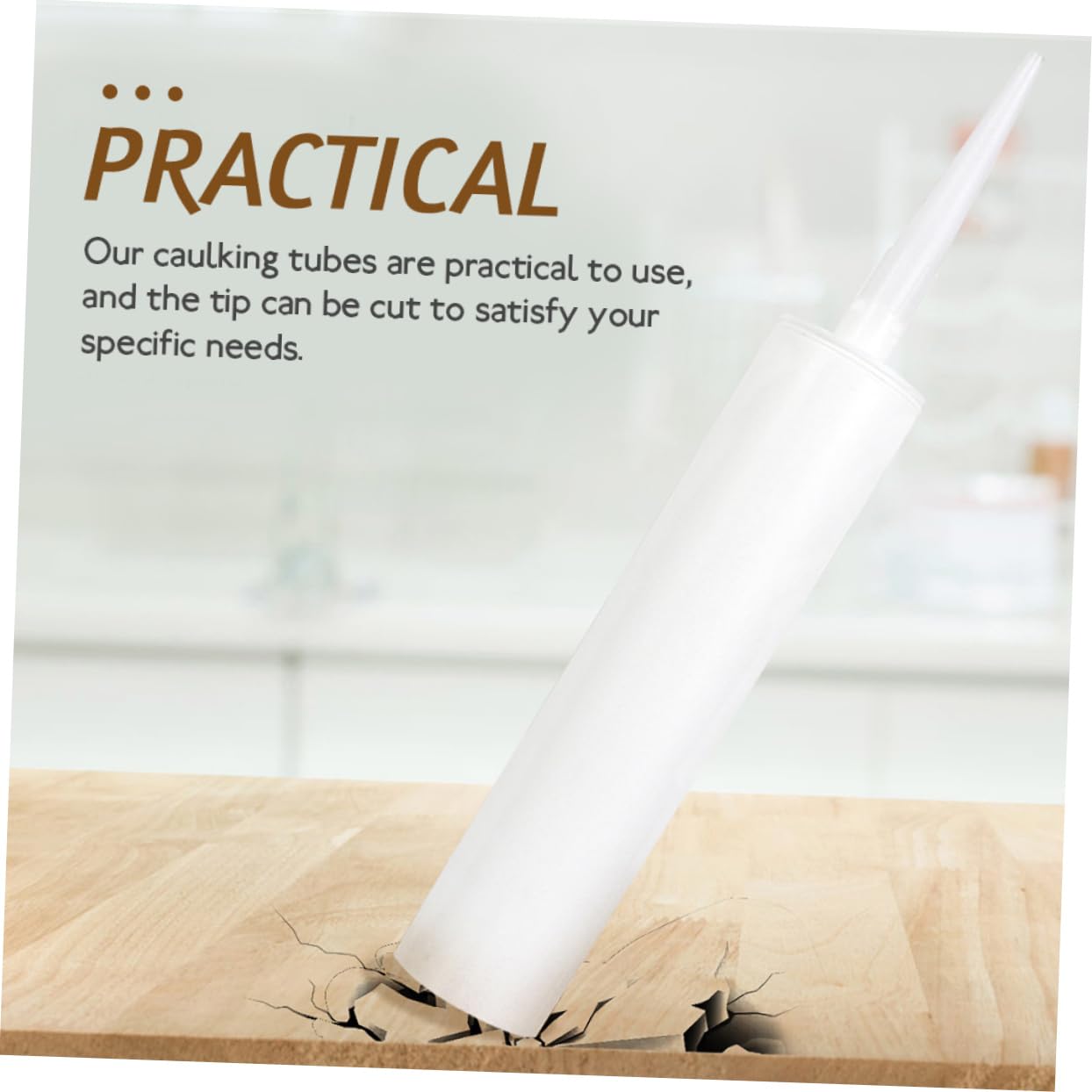 Angoily 5 Ensembles Cartouche De Mastic Vide Soupape Drain Scellant Bloc Buse Tube De Brillant À Lèvres Vide Produit D'étanchéité Pour Tuyaux Liquide Joint Plastique Blanche 4 Pièces * 5