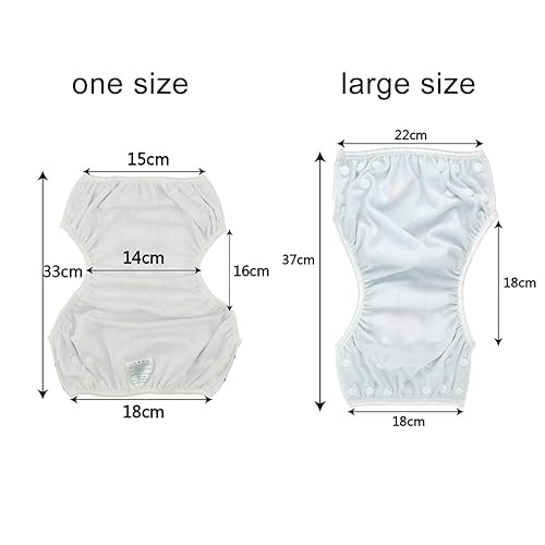 Miniatura 4 de ALVABABY - Pañales de natación para bebé, 3 unidades, talla L, reutilizables, lavables y ajustables, ideales para clases de natación y como regalos