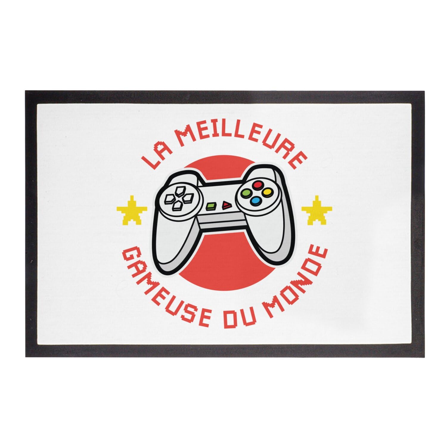 Paillasson gaming blanc 60x40cm pour garder l'espace de jeu propre