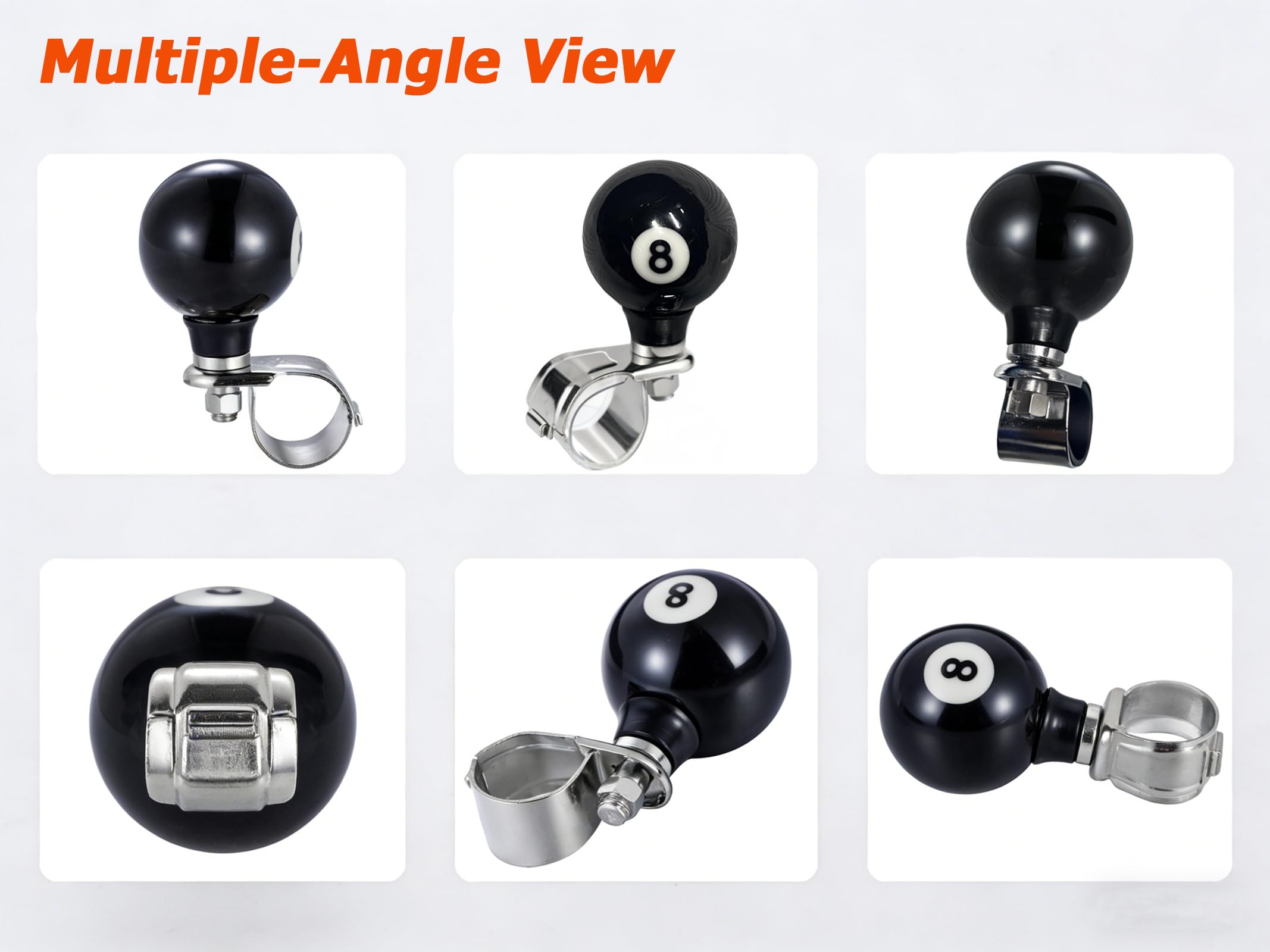 Amazon.com: Arenbel 8 Ball Steering Wheel Assist Booster Grip