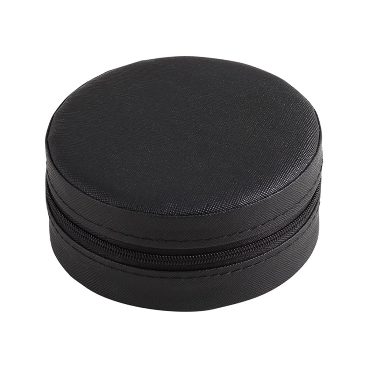 CENRONGCENRONG Travel Jewelry Organizer, Portable Jewelry Box Organizer, Leather Mini Travel Jewelry Storage Case for Ring Earring Necklace Gifts to Girls and Women (Black)