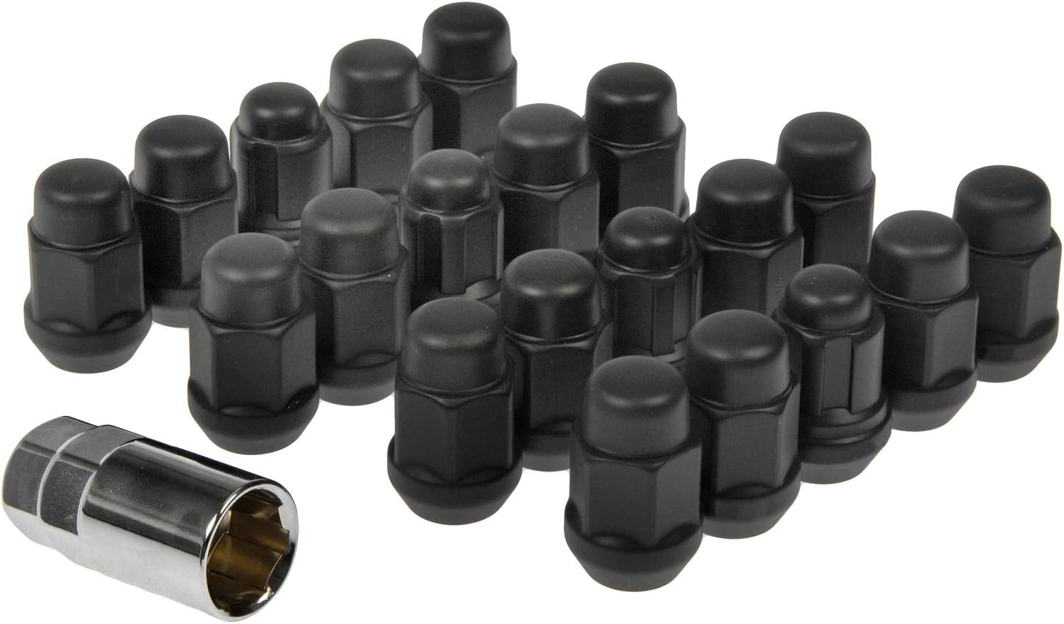 New Matte Black Acorn Nut Lock Set M12-1.50 - Dorman 711-335C