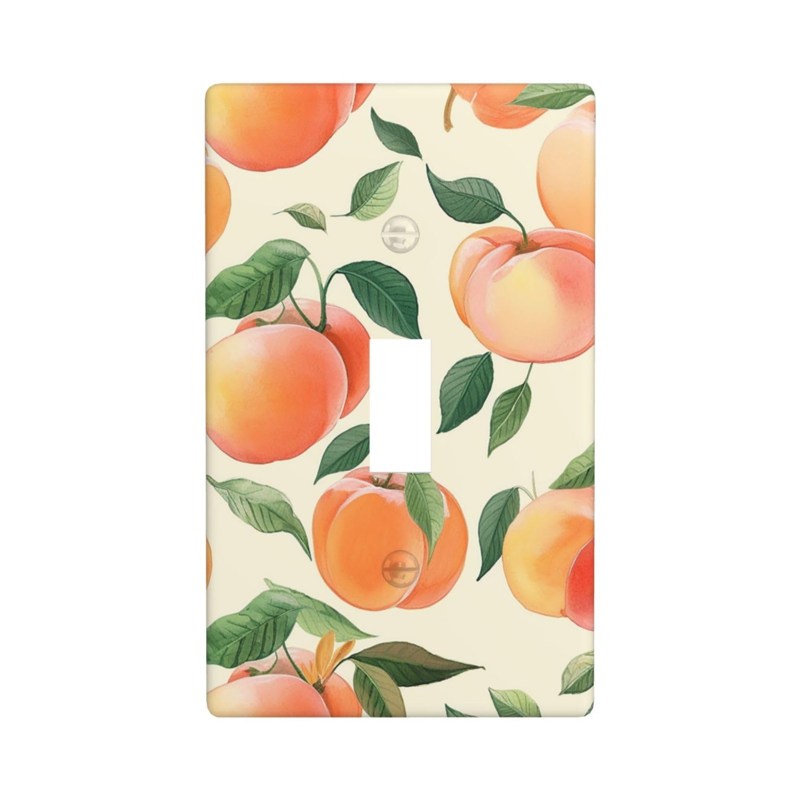 Decorator Wall Plate Cover Single Toggle Light Switch Cover Peach Wallplates Blank Electrical Rocker Switch Plate Covers for Electrical 4.5" x 2.76"