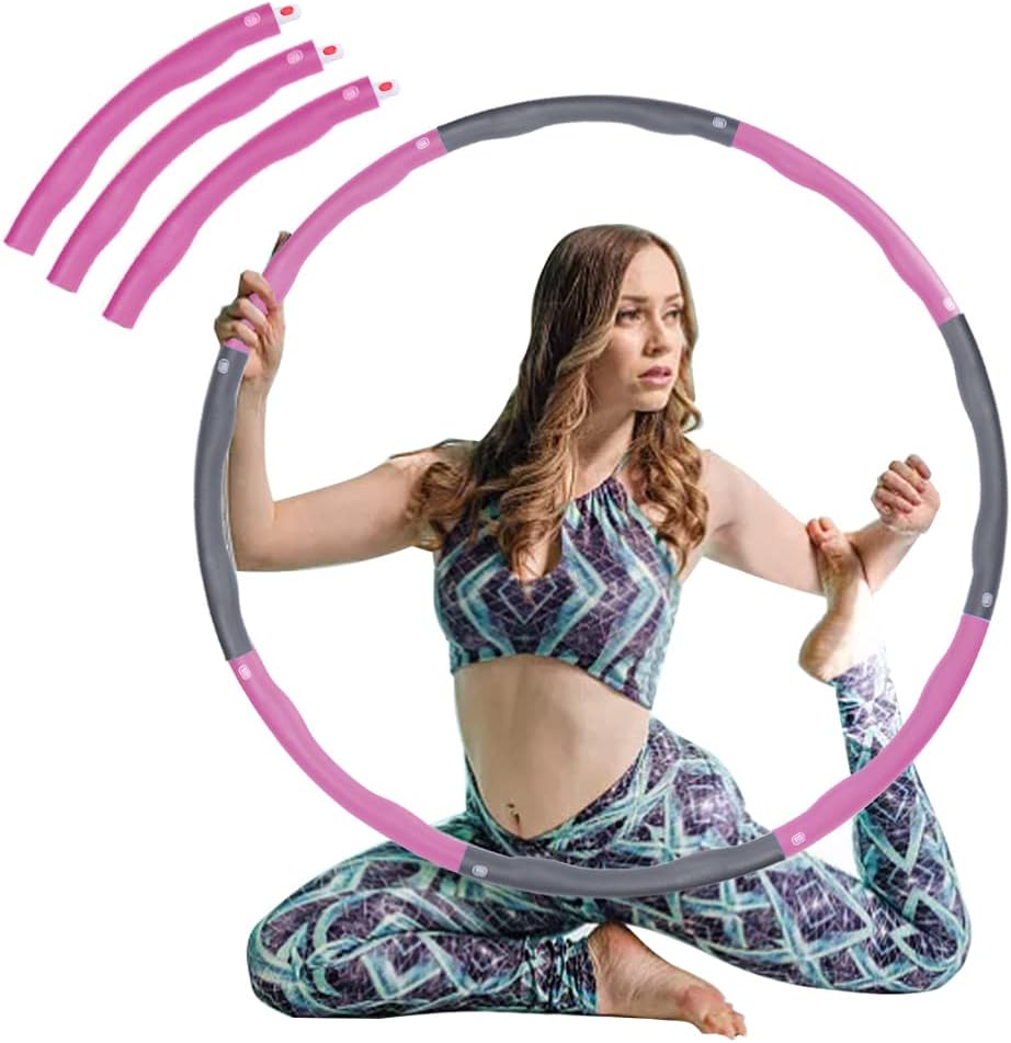Hoola Hoop for Weight Loss Sports, Weighted Soft Hoola Hoop with Removable Sections