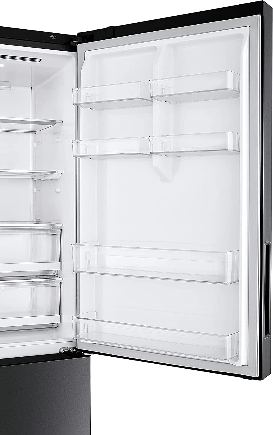 LG GBB569MCAMN Frigorifero Combinato Total No Frost, 462L, Larghezza 70cm, Wi-Fi, Door Linear Cooling, Cassetto Fresh Balancer, Display Metal Touch, Compressore Smart Inverter, Smart Diagnosis, Nero [Classe di efficienza energetica E]