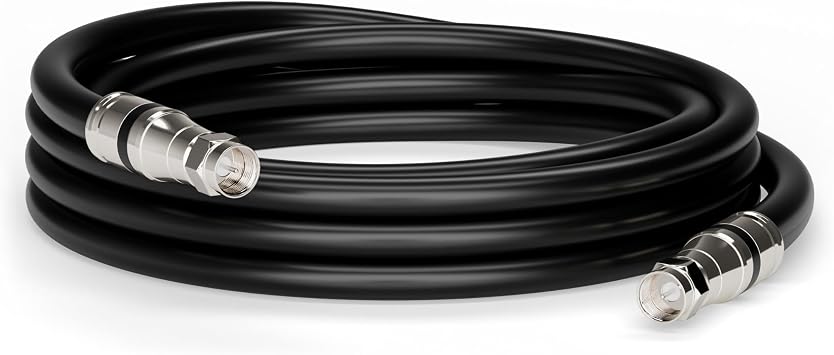 THE CIMPLE CO - RG11 Coaxial Cable 3 FT - Indoor/Outdoor Dual-Shielded Coax Cable for TV Antenna, Satellite Extension, Internet, CATV - Weather-Sealed RG11 Wire 3 Feet 0.9 Meter, Black