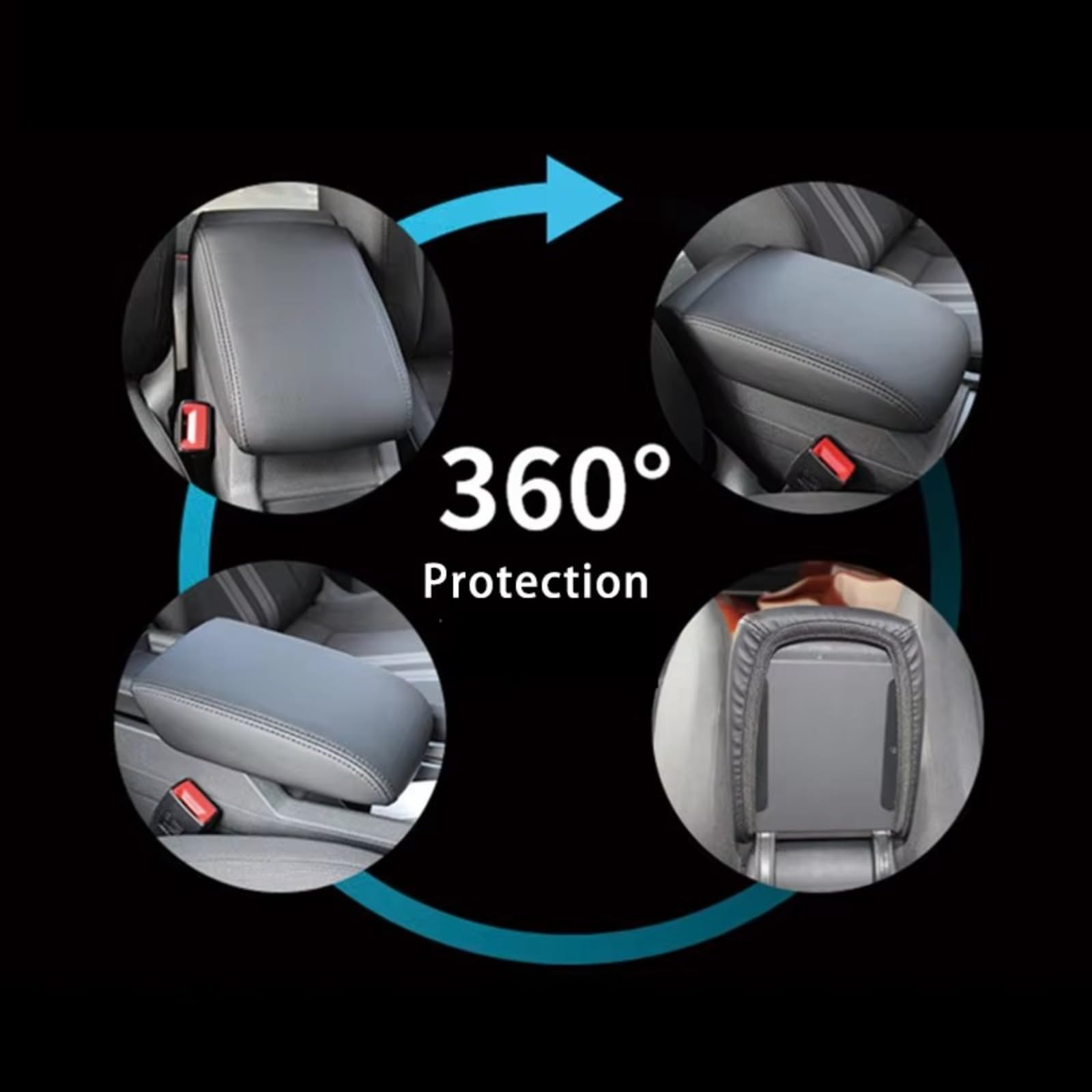 Auto Leder Armlehne Box Abdeckung Center Konsole Arm Rest Abdeckungen Schwarz für 8Th Gen 2006-2011