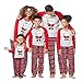 MVPKK Pyjama De Noël Famille Assorties Vêtements de Maman pour la mère et la mère pour bébé Ensemble de Pyjama imprimé pour la Maison Xmas Vêtements de Nuit Imprimé Père Noël Tops (L, Mère)