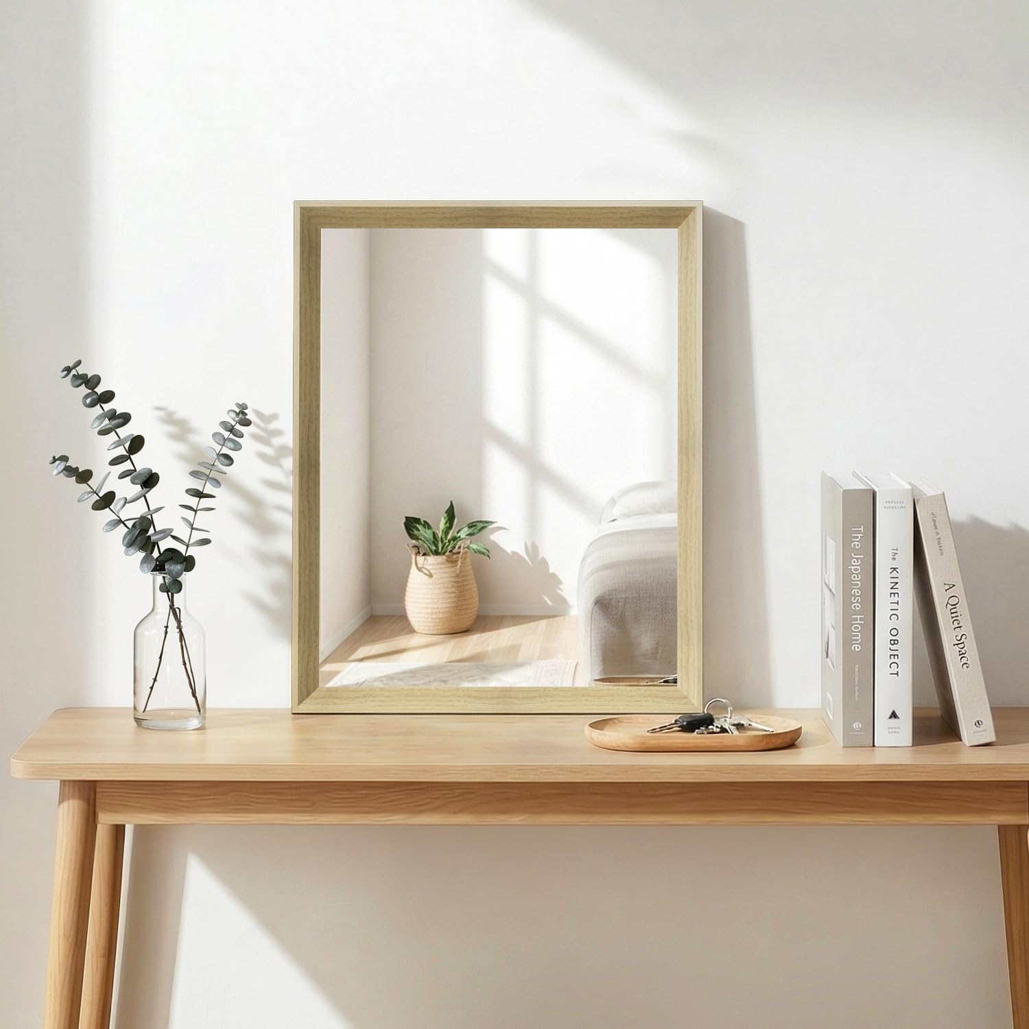 Amazon.com: Ultrue Oak Wood Effect Framed Wall Mirror, 16x20