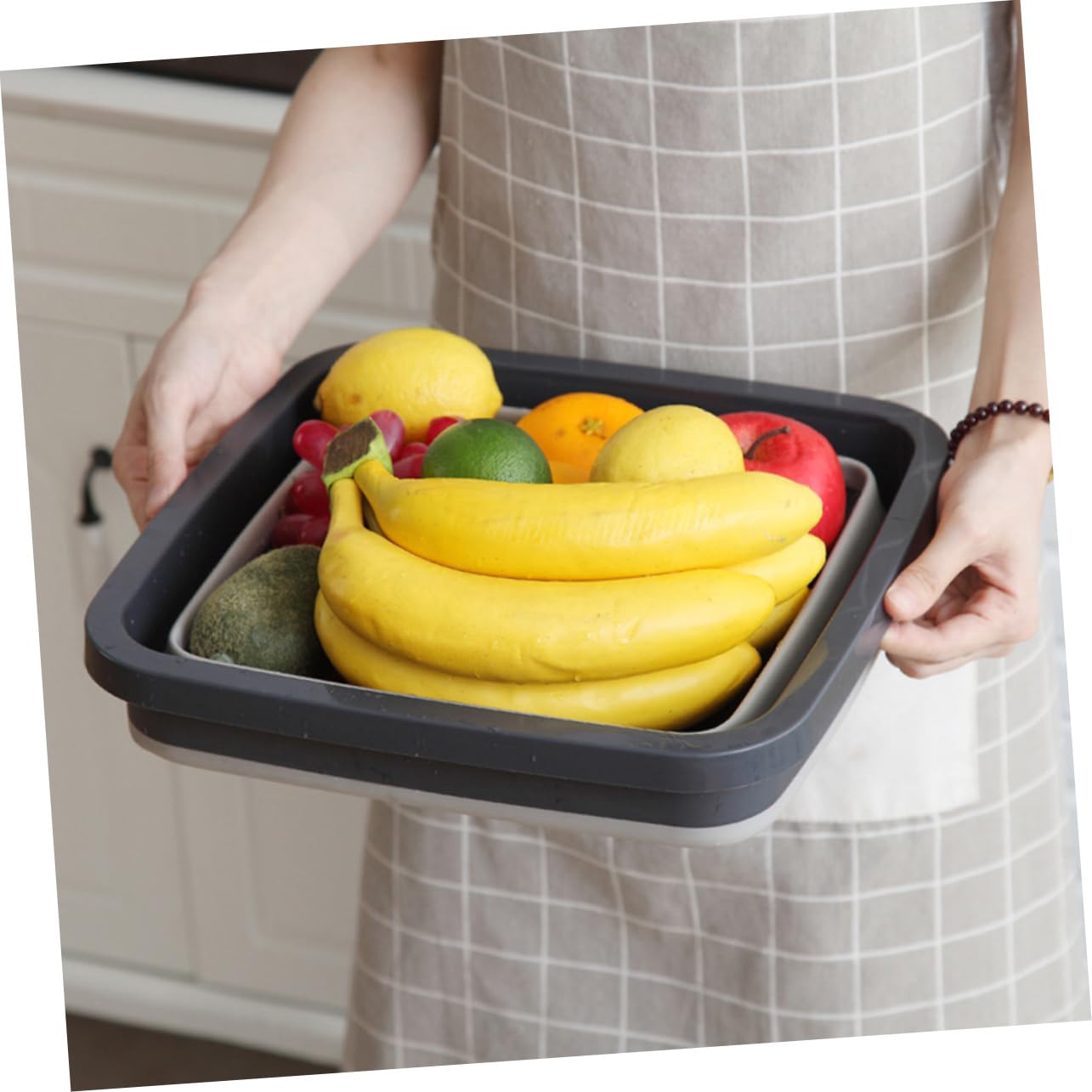WOONEKY Lavabo Pliable Rétractable pour Maison Portable Facile à Nettoyer pour Voyage Et Extérieur