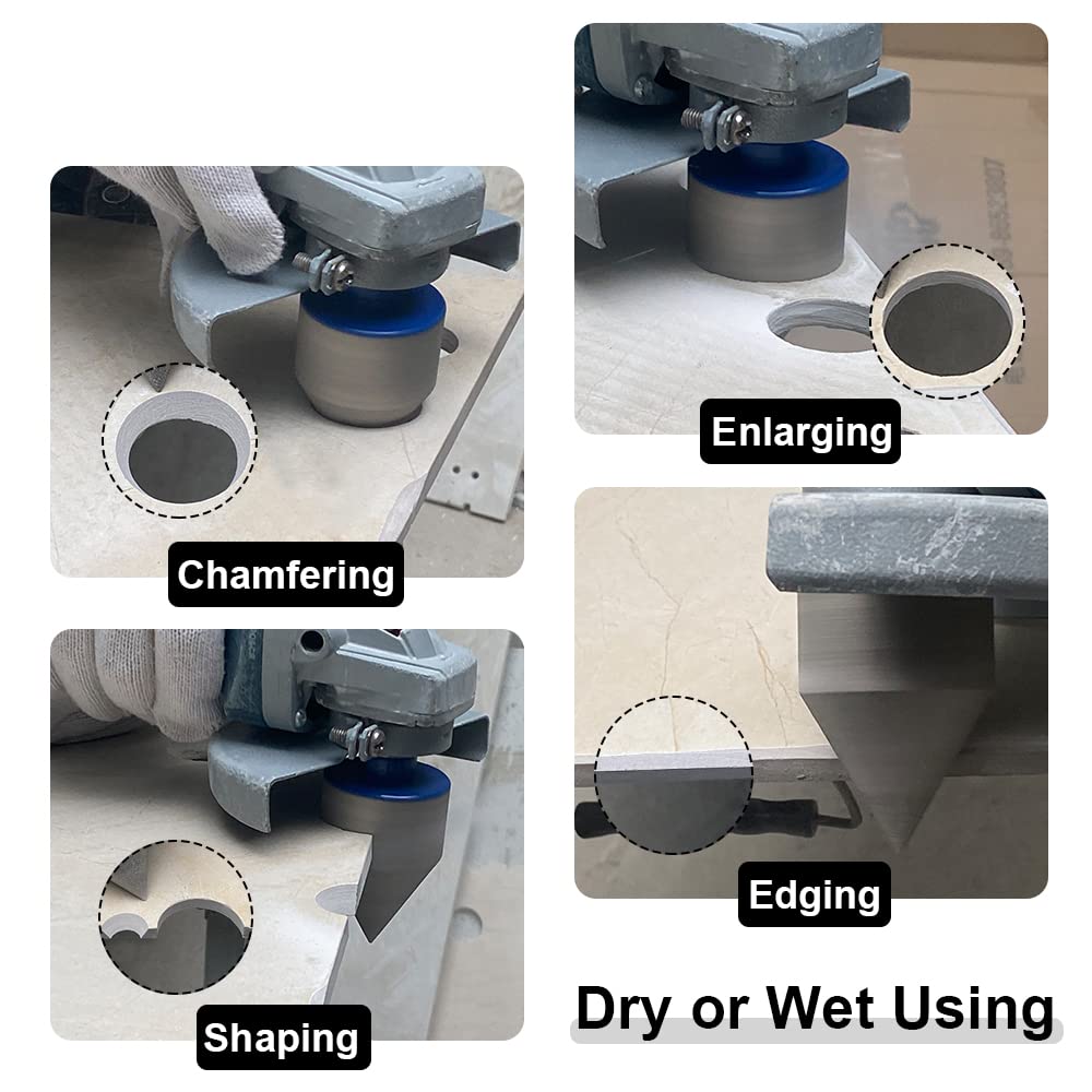 SHDIATOOL Diamond Drill Bits Porcelain, Hole Saw Kit for Tile Ceramic Marble, and 1pc Beveling Chamfer Bits