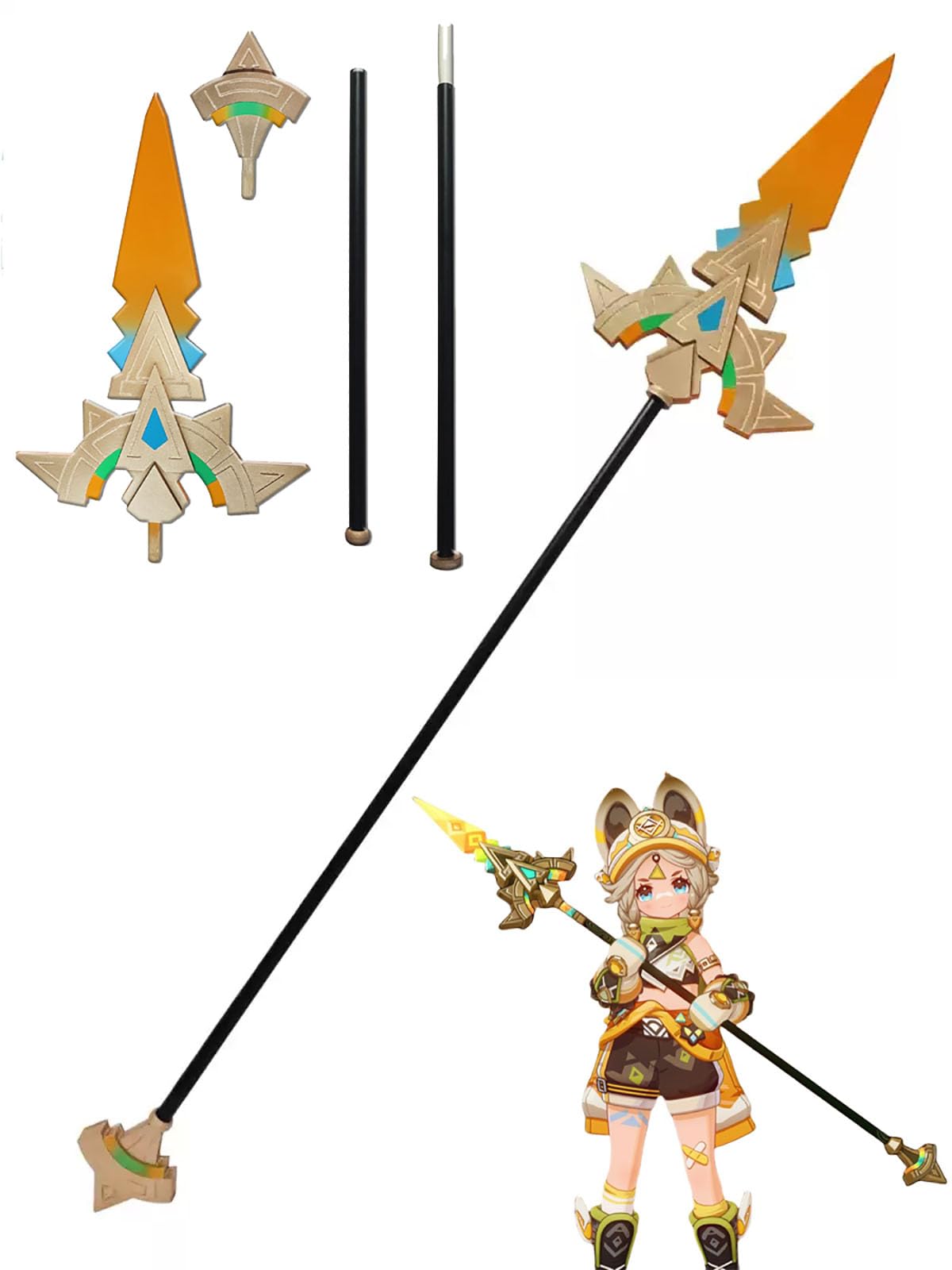 Amazon.co.jp: 原神 カチーナ コスプレ道具 虹の行方 ナタ 火の国