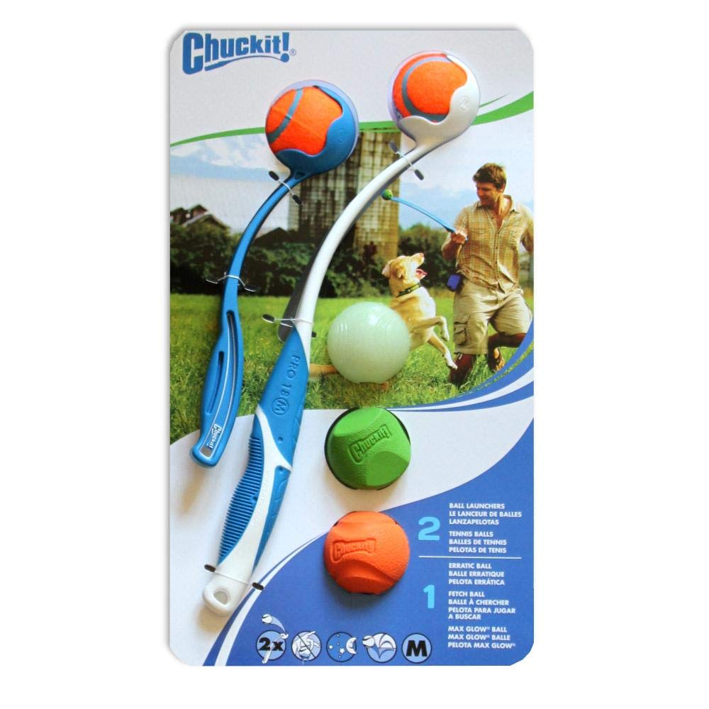 Chuckit Doppel Launcher 5 Ball Combo Pack