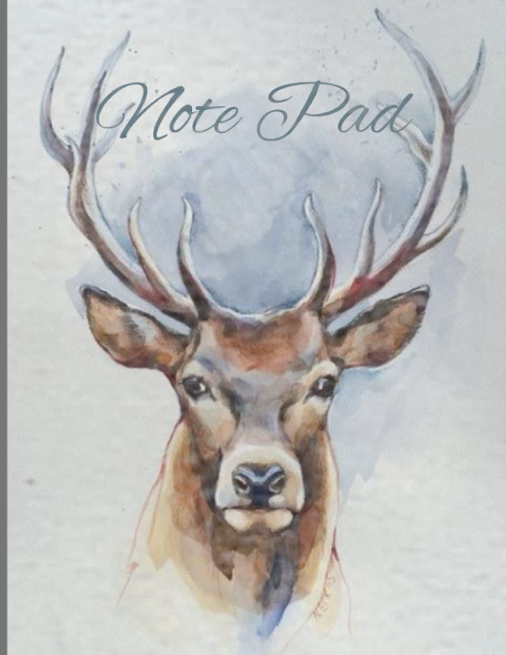 Stag Deer Blank Lined Notepad: Grand Majestic Stag Deer 120 Page Blank Lined Notebook