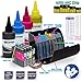 INKUTEN CISS System for Brother LC201 LC203 MFC-J480DW MFC-J880DW MFC-J460DW MFC-J4620DW MFC-J4420DW MFC-J5520DW MFC-J680DW MFC-J5720DW MFC-J4320DW MFC-J5620DW MFC-J885DW MFC-J485DW