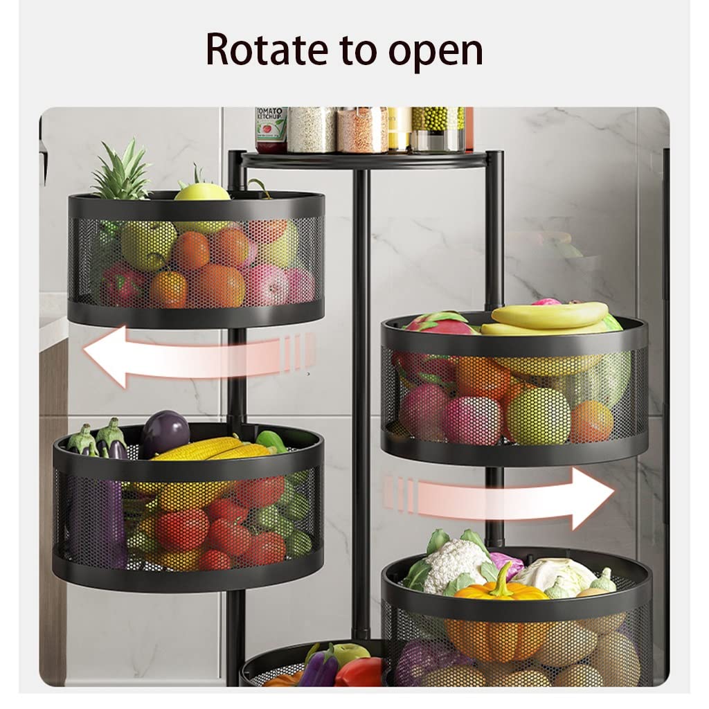 Wielowarstwowy obrotowy organizer kuchenny stojak na przyprawy półka do przechowywania spiżarni czarny 30 * 80 cm
