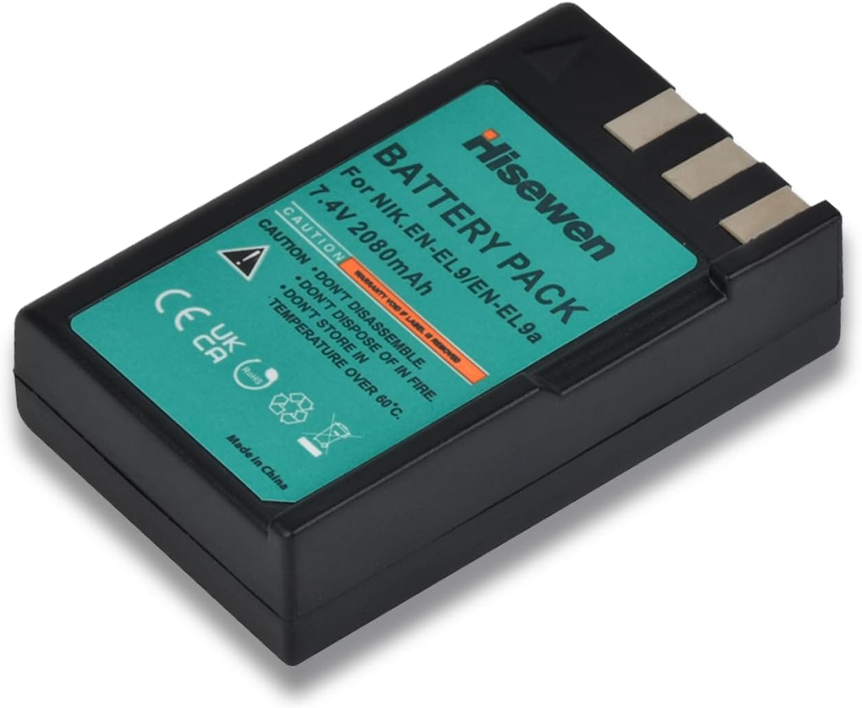 Hisewen ENEL9 EN EL9a Battery 1 Pack for Nikon D40, D40x