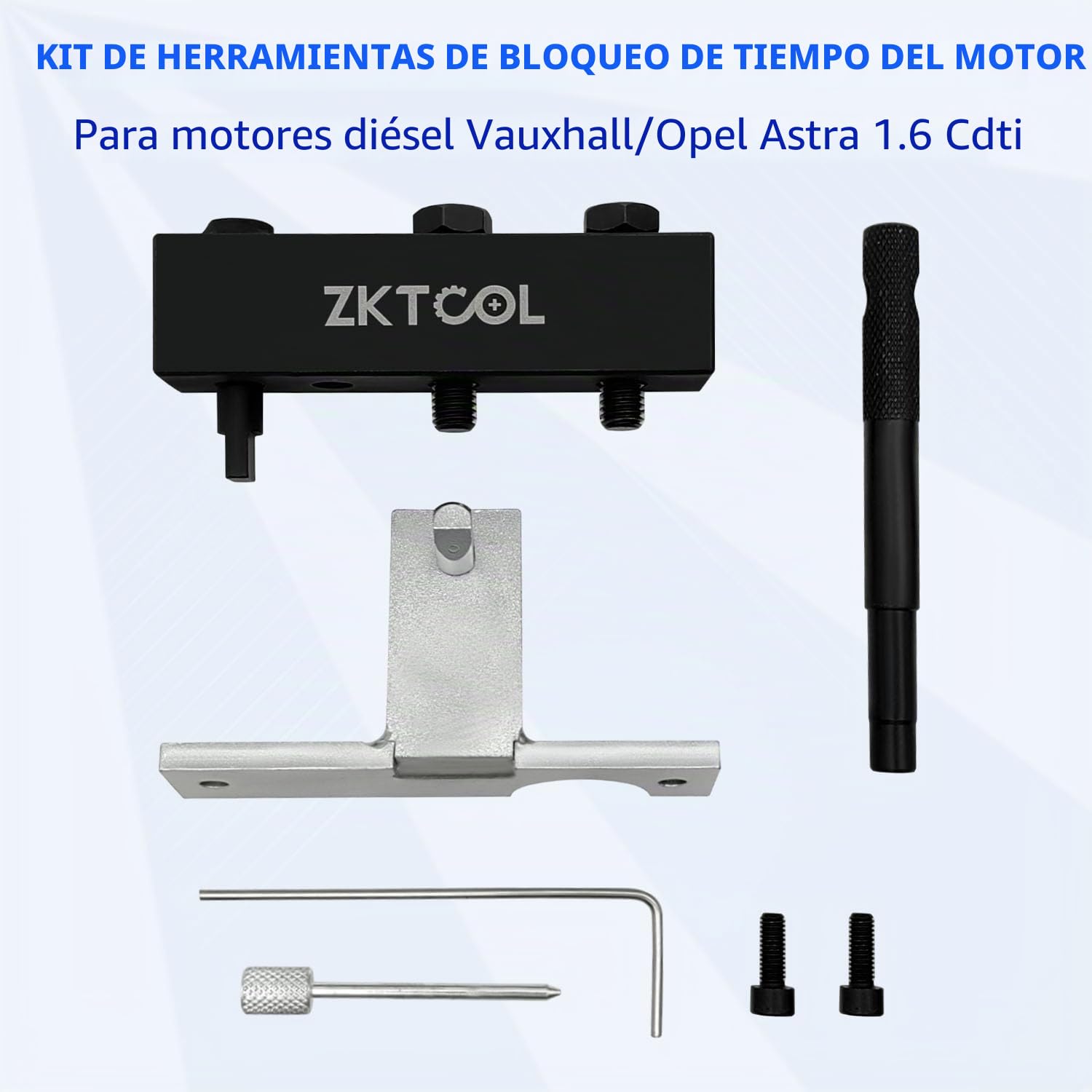 ZKTOOL Kit de Herramientas de Bloqueo y Alineación de Motor Diésel, Compatible con Vauxhall Opel 1.6 Cdti, Herramientas para Árbol de Levas y Cadena de Tiempo del Motor, OEM KM 6130 KM 6349