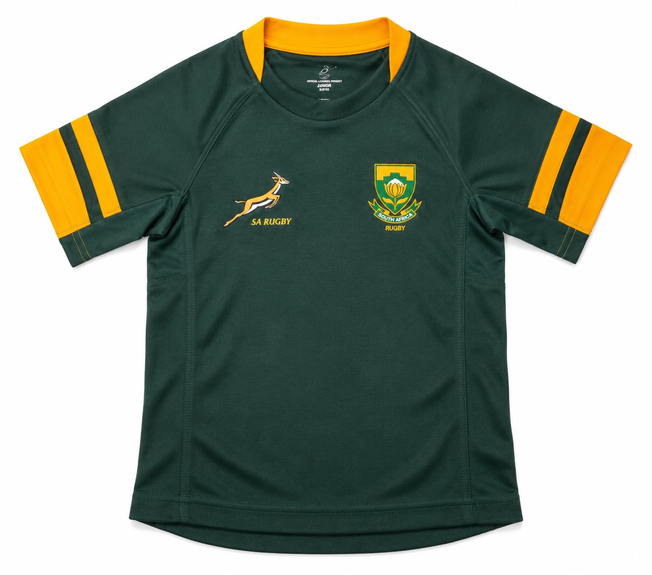 GIFTS 4 ALL Official Kids South Africa Springboks Rugby Fans Shirt, Kids ZA Rugby Shirt, Boys Springboks Shirt, South Africa Replica Shirt Multi