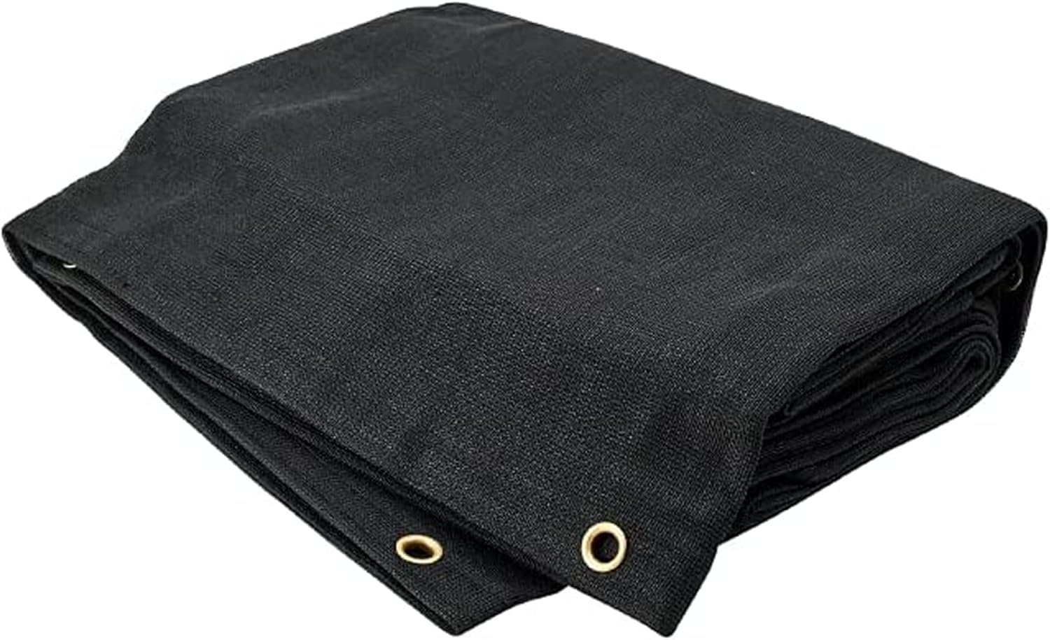 TARPS Now (12' x 48') Heavy-Duty Black Mesh Truck/Shade Tarps - 75% UV Protected Polyethylene Mesh Tarps with Hems and Brass Grommets - Sun Shade Tarps for Landscaping, Patios, Dump Truck, Gardens